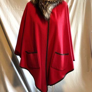 Sheri Richards wool and fur cape
